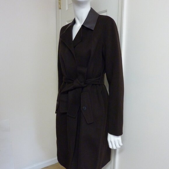 Theory Oaklane Belted Coat in Double-Face Wool-Cashmere - Picture 7 of 13